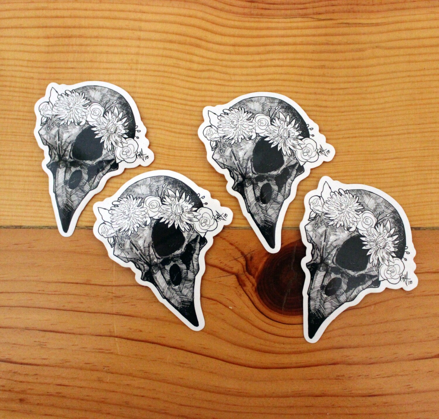 Bird Skull Sticker