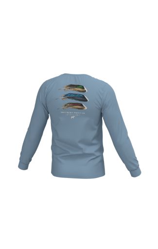 DUCK FEATHER TRIOLONG SLEEVE POCKET TEE, Size: XXLARGE