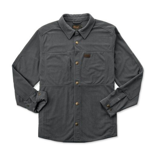 THE DELANO CORD SHKT, Colour: IRON, Size: S