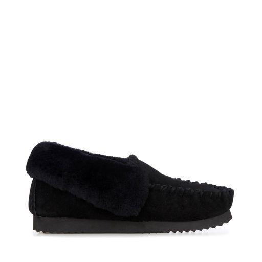 MOLLY MOCCASIN, Colour: BLACK, Size: 10