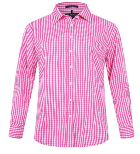 Pilbara small check long sleeve shirt