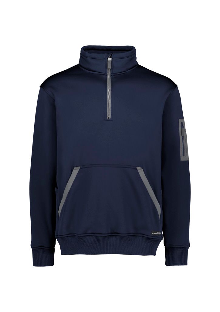 ZT667 Mens Water Resistant Hoodie, Colour: Navy/Dark Grey, Size: XS