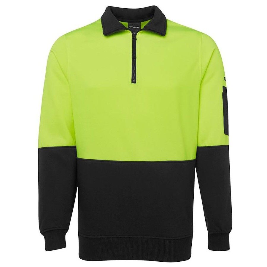 6HVPFENBX Mens H/V Polar Pullover, Colour: Lime/Navy, Size: XS