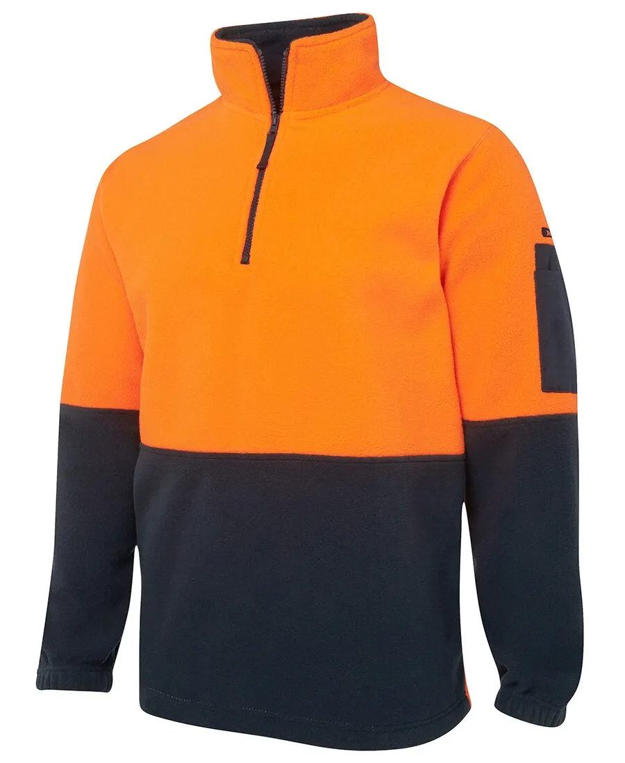 6HVFHONC Mens HV Fleecy, Colour: Orange/Navy, Size: XS