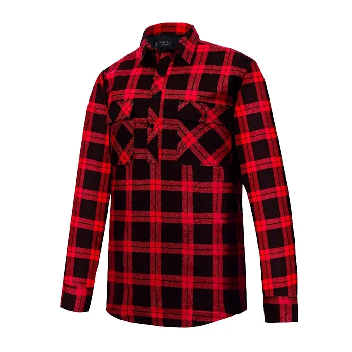 Pilbara RM123FCF Men's Closed Front Flannelette Shirt