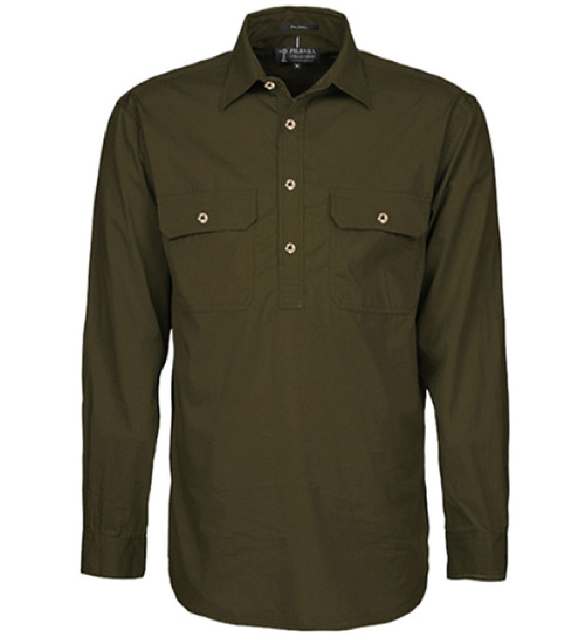 Pilbara Men's C/F Workshirt RMPC200CF, Colour: Olive, Size: XS