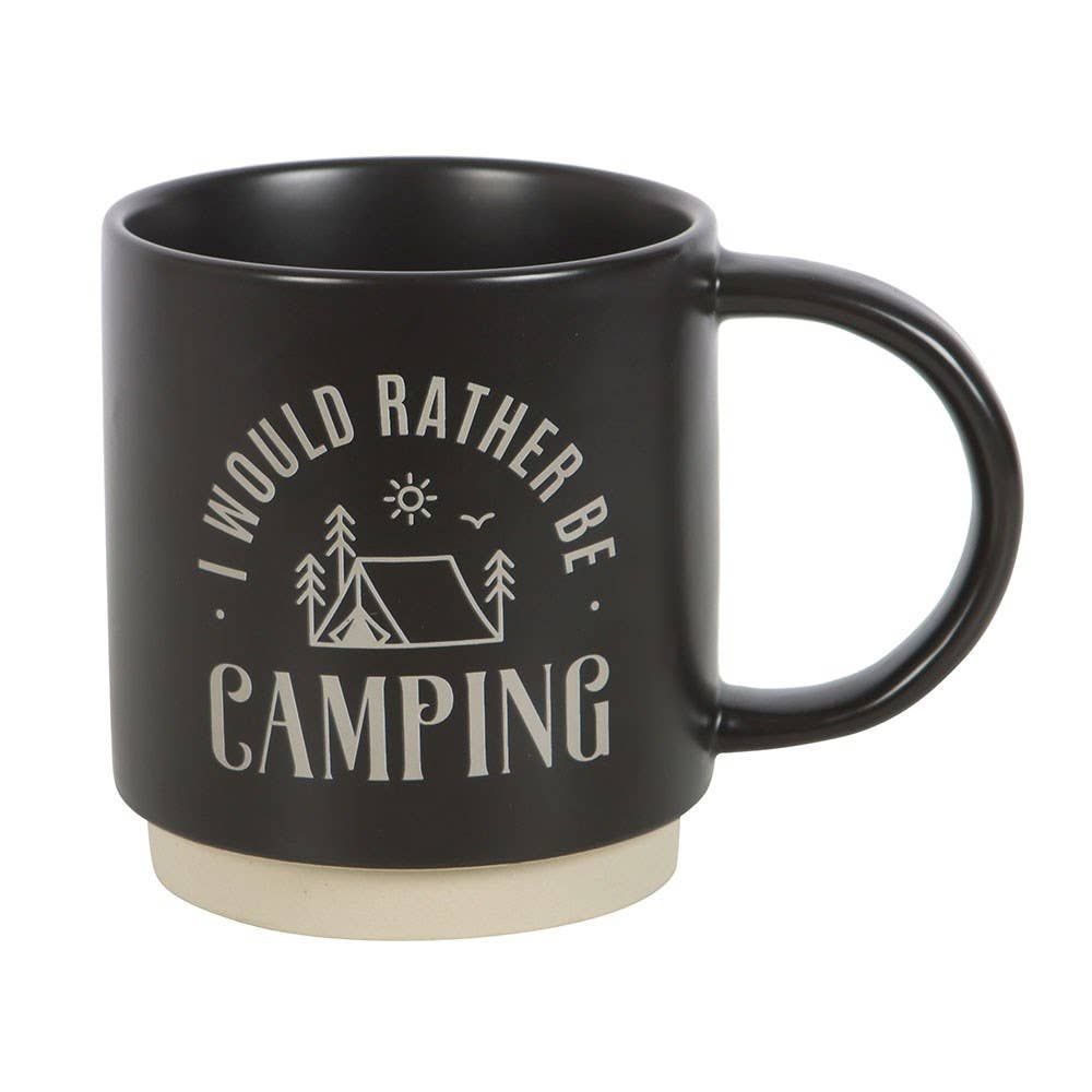 I Would Rather Be Camping Mug with 3 in 1 Spork
