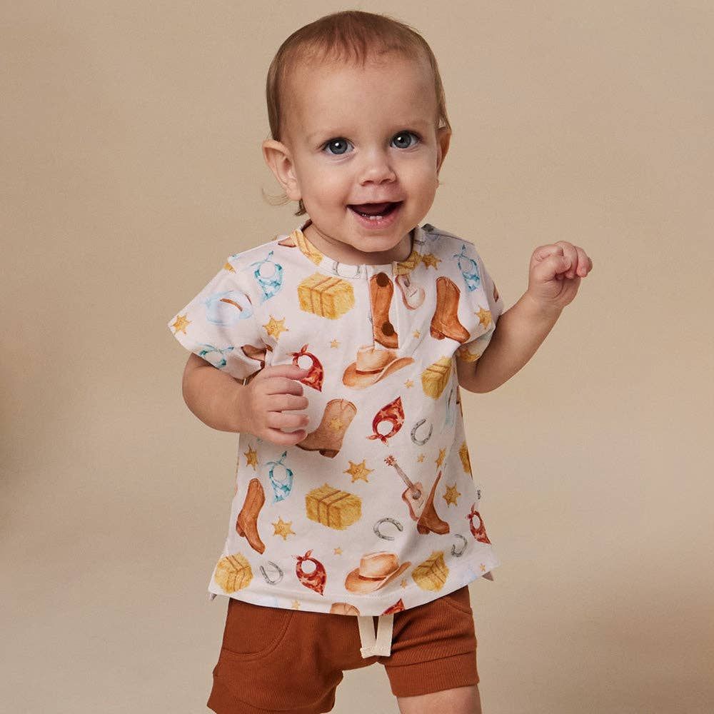 Cowboys Organic Short Sleeve Top, Size: Size 3