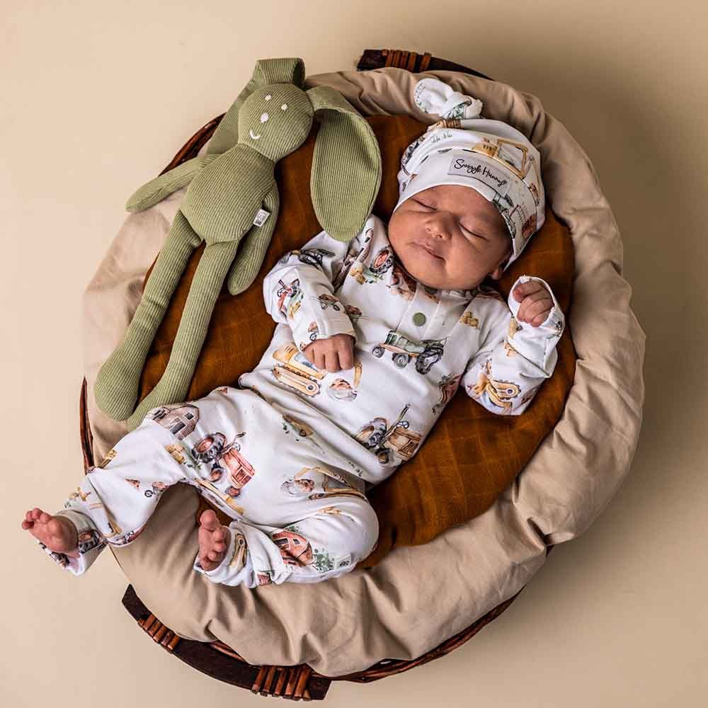 Diggers &amp; Tractors Organic Growsuit, Size: 3-6 Months (00)