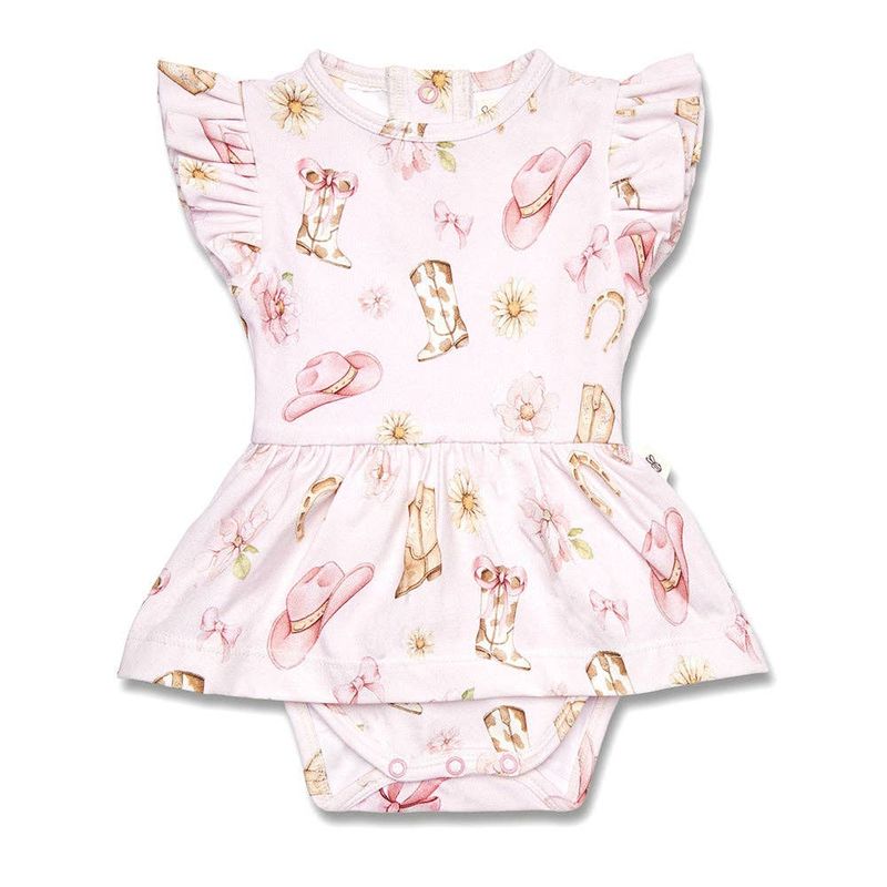 Boots &amp; Bows Short Sleeve Organic Dress