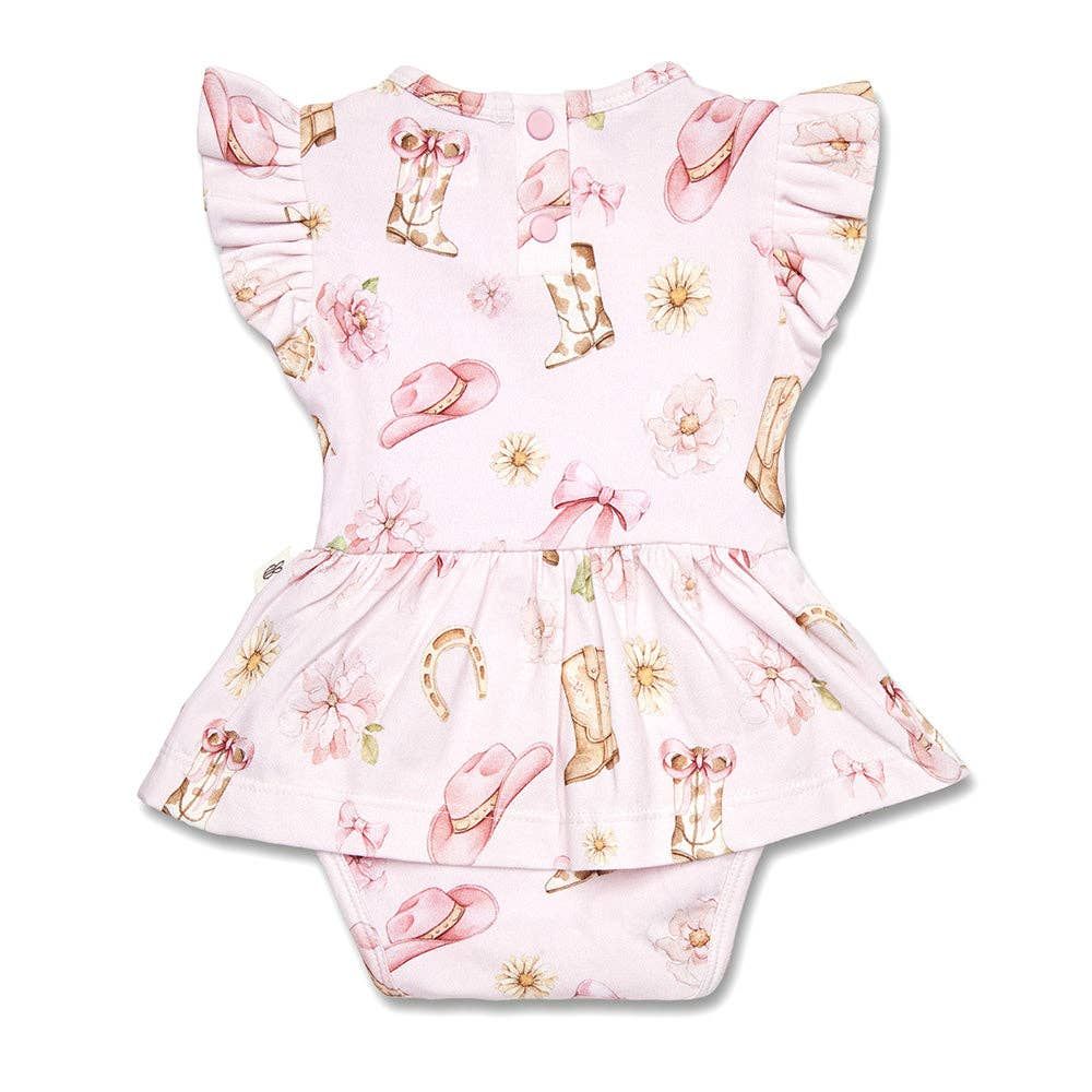 Boots &amp; Bows Short Sleeve Organic Dress