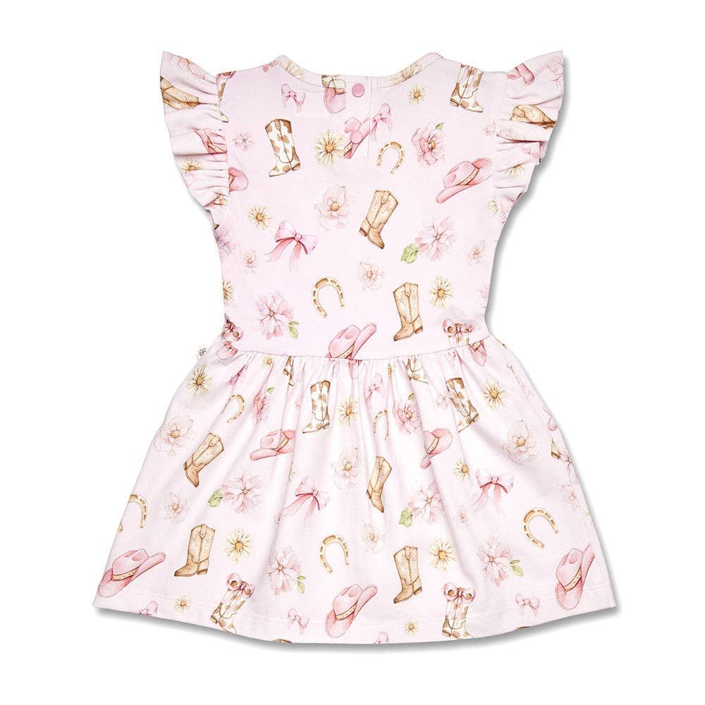 Boots &amp; Bows Short Sleeve Organic Dress