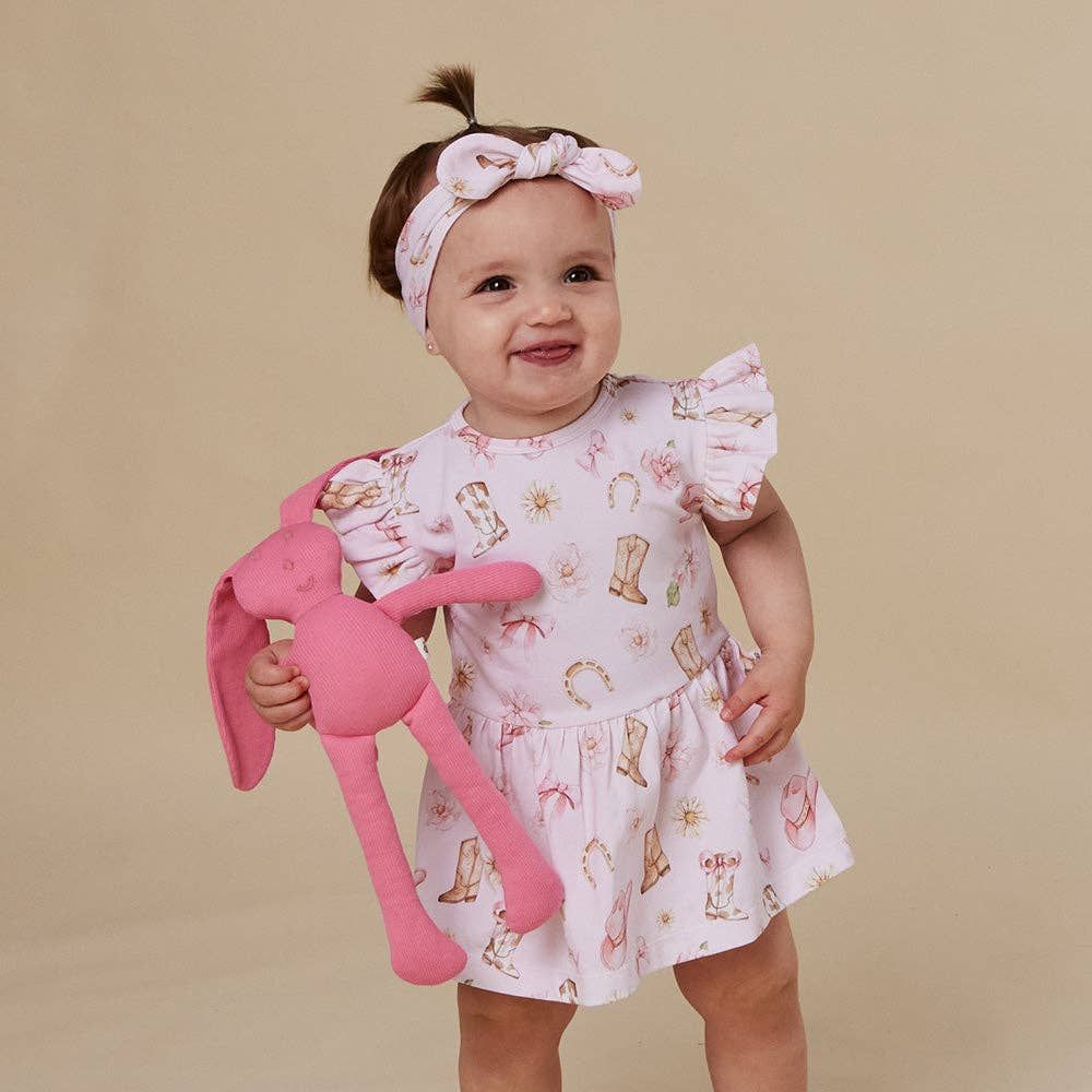 Boots &amp; Bows Short Sleeve Organic Dress