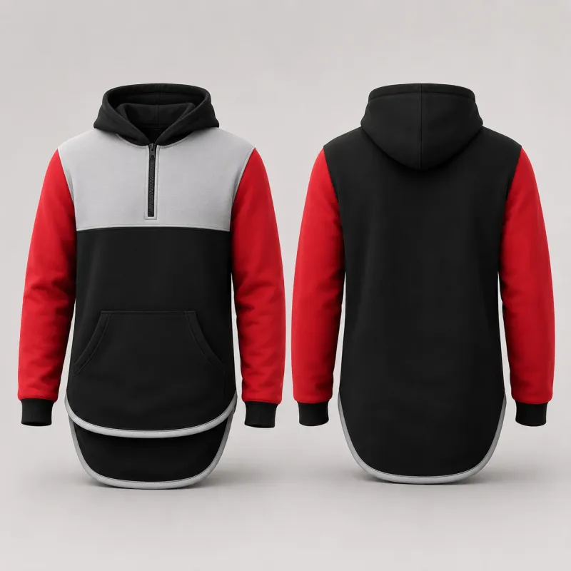 Black No Zip Long Tail Jumper