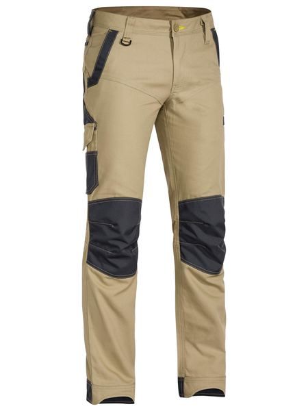 Bisley BPC6130 Men's Flx &amp; Move Work Pants, Colour: Khaki, Size: 72R/28R