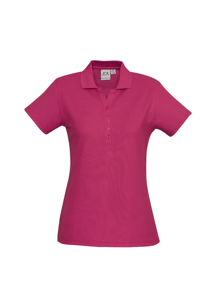 P400LS Ladies Polo, Colour: Fuschia, Size: 18