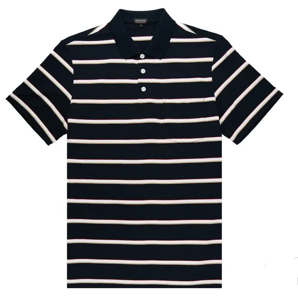 Polo Striped- Navy/Camel 3031-4