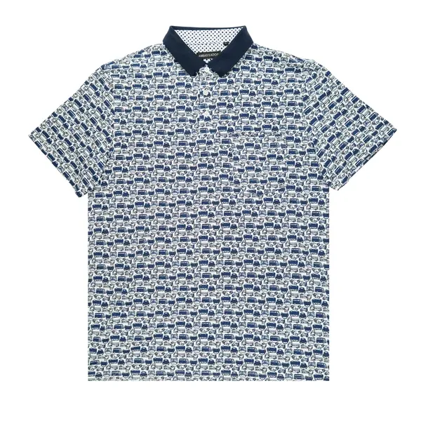 Polo Striped- Navy/Camel 3031-4