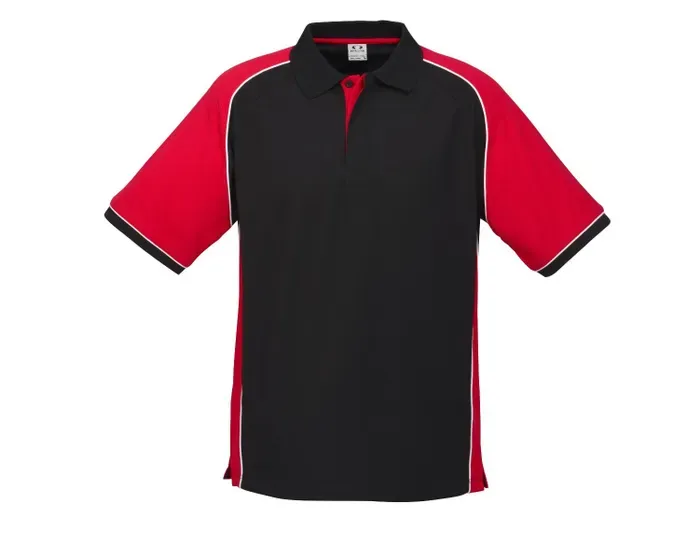 P10112 Polo Shirt, Colour: Black/Red/White, Size: 22