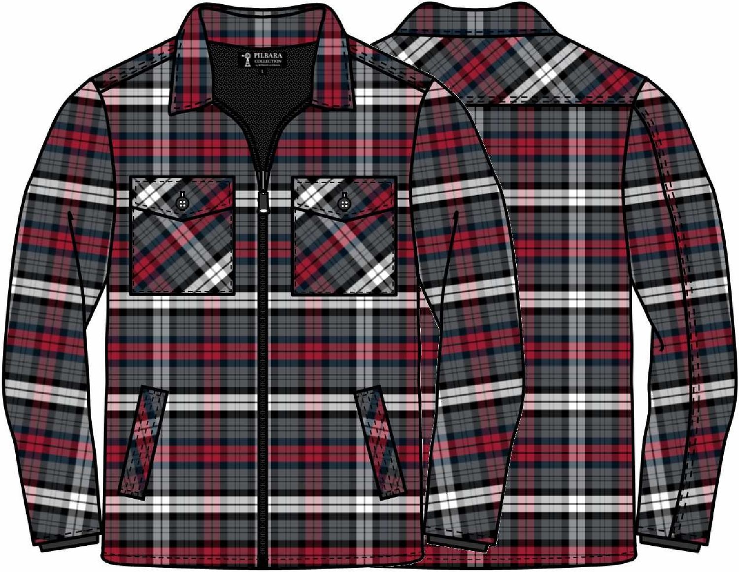 Pilbara RMPC056 Men's Sherpa Lined Jacket