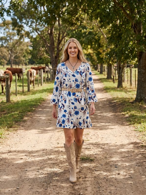Smock dress - blue