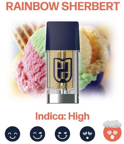 Rainbow Sherbert - INDICA: HIGH THC-H+ 2 gram