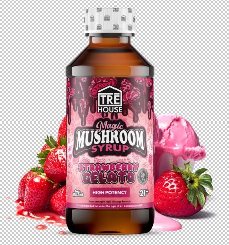 Magic Mushroom Syrup - Strawberry Gelato - 4oz