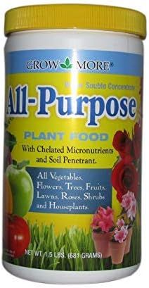 GROW MORE All Purpose Plant Food Water Soluble Fertilizer 24-5-15    1.5lb