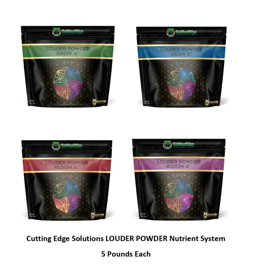Cutting Edge Solutions Louder Powder Grow A (15-0-0)5lb,B(8-13-31)  , Bloom A (14-0-0) 5lb, B (0-25-24) 5lb   Set
