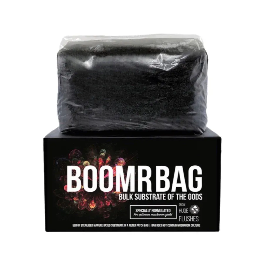 ‘Boomr Bag’ Manure-Based Sterile Mushroom Bulk Substrate 5lb