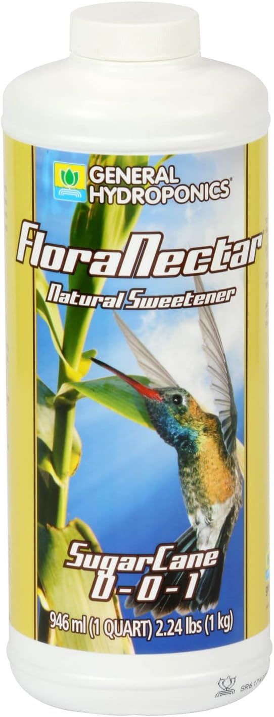 General Hydroponics FloraNectar SugarCane, Sweetener, 0-0-1, 32 oz