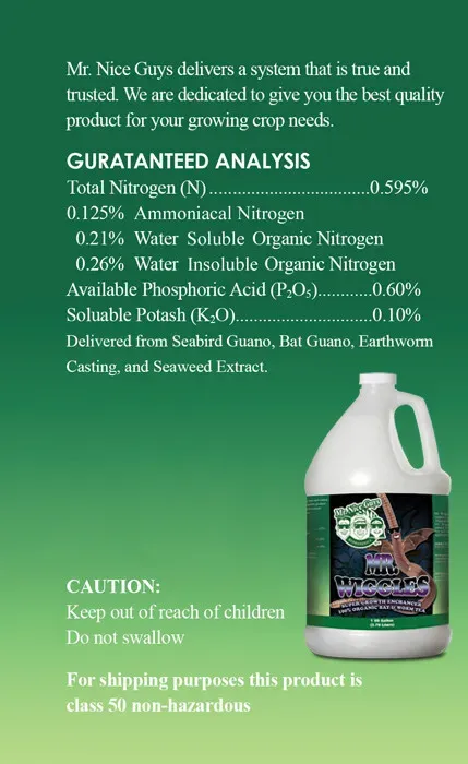 Mr. Nice Guys Mr. Wiggles Earthworm Castings Seabird and Bat Guano - 1 Gallon