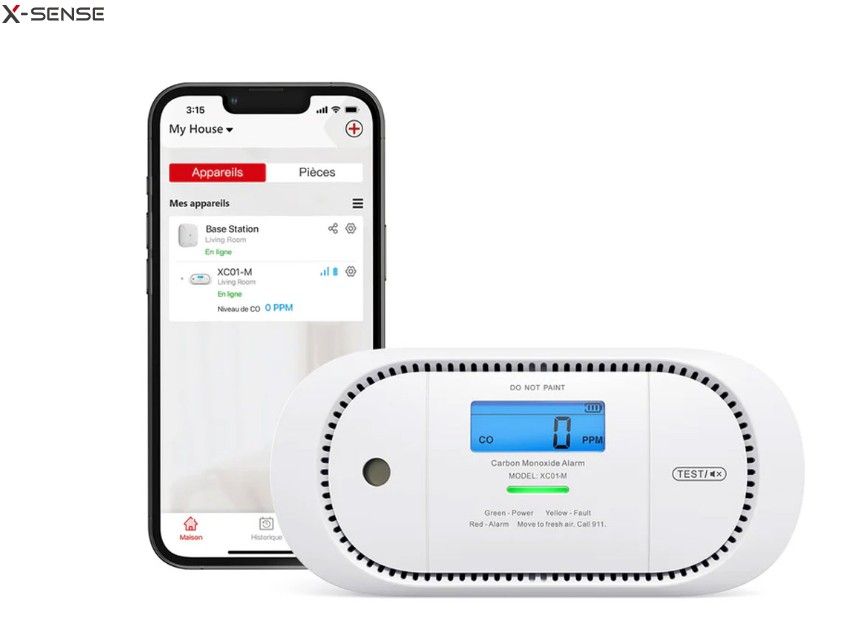 Detector Monóxido de Carbono WiFi X-Sense con Avisos al Móvil | Envío Gratis
