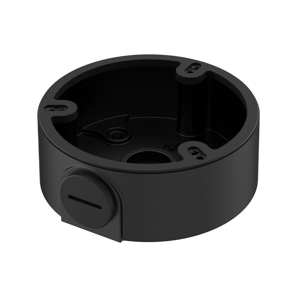 Caja de conexiones de aluminio Dahua en color negro para montaje de cámaras