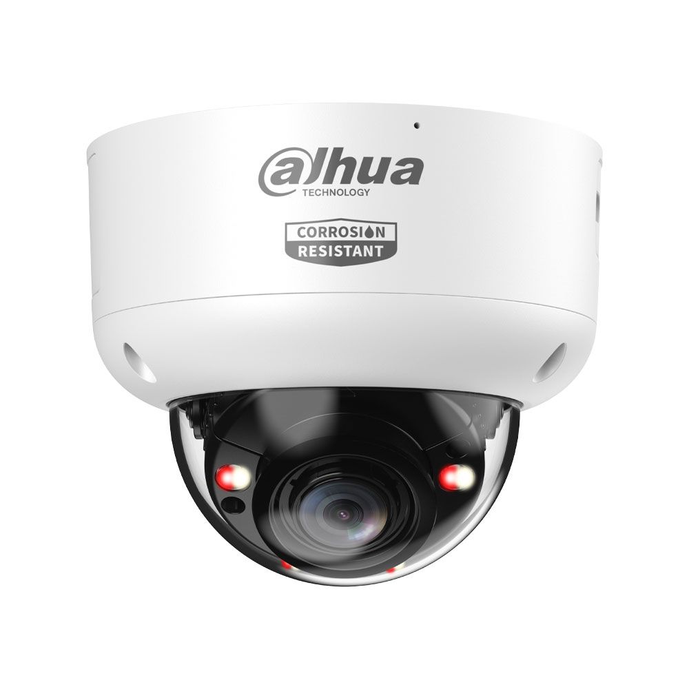 Domo IP Dahua WizMind 5 anticorrosión de 4MP con WizColor y disuasión activa