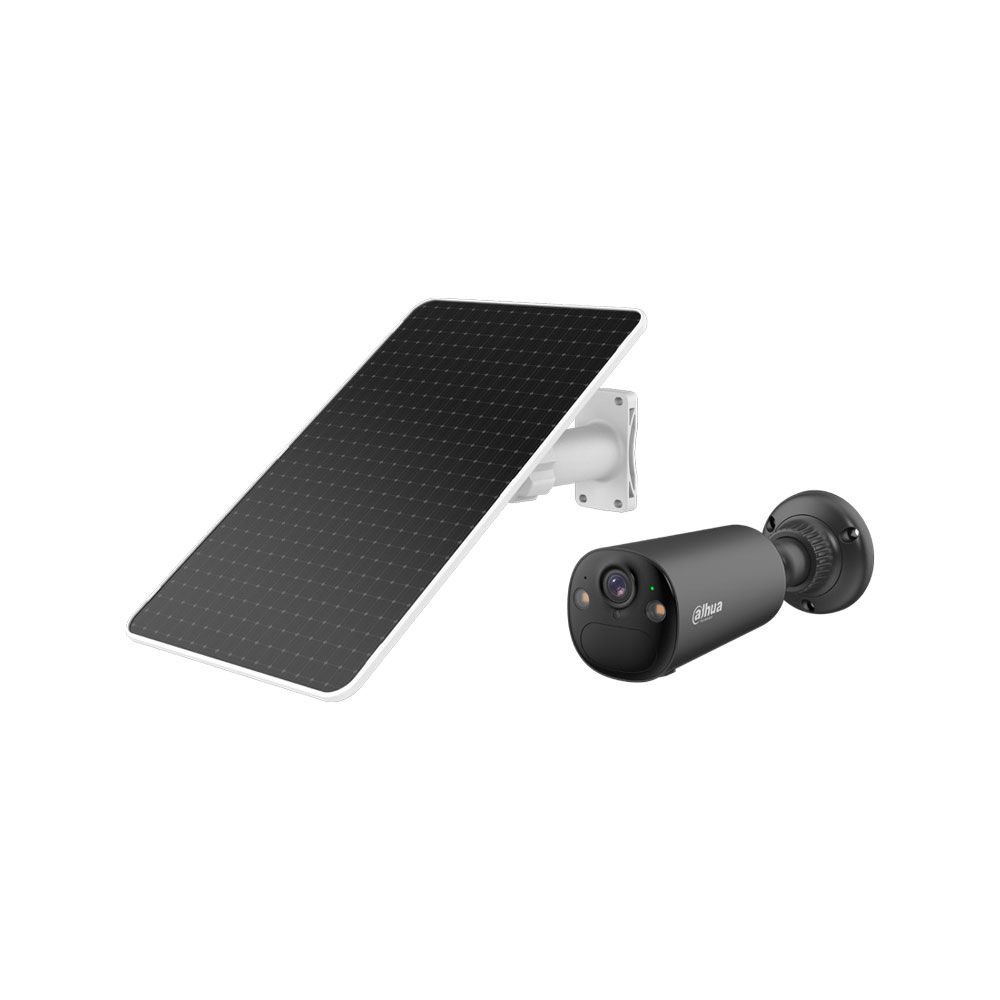 Cámara IP bullet Wi-Fi Dahua Wireless de 4MP con batería y panel solar
