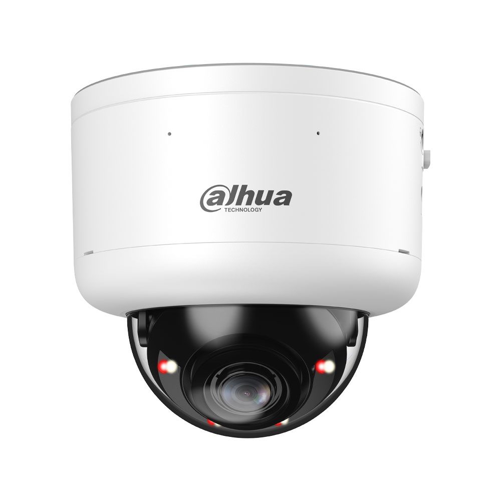 Minidomo IP Dahua WizMind 5 de 4MP con WizColor, PTRZ, IA y disuasión activa