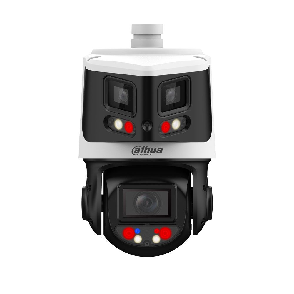 Domo PTZ IP multisensor Dahua X-Spans TiOC de 8+4MP con Smart Dual Light y zoom óptico 10x