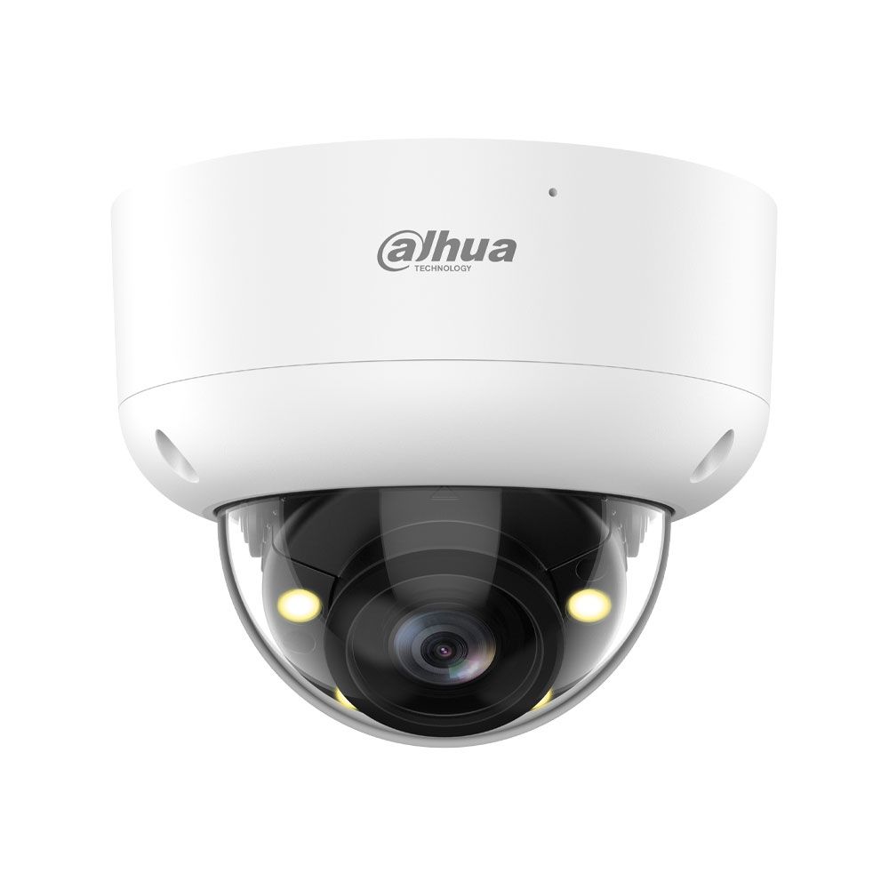 Cámara 4 en 1 Dahua Lite de 8MP con Smart Dual Light, micrófono, óptica motorizada y carcasa antivandálica