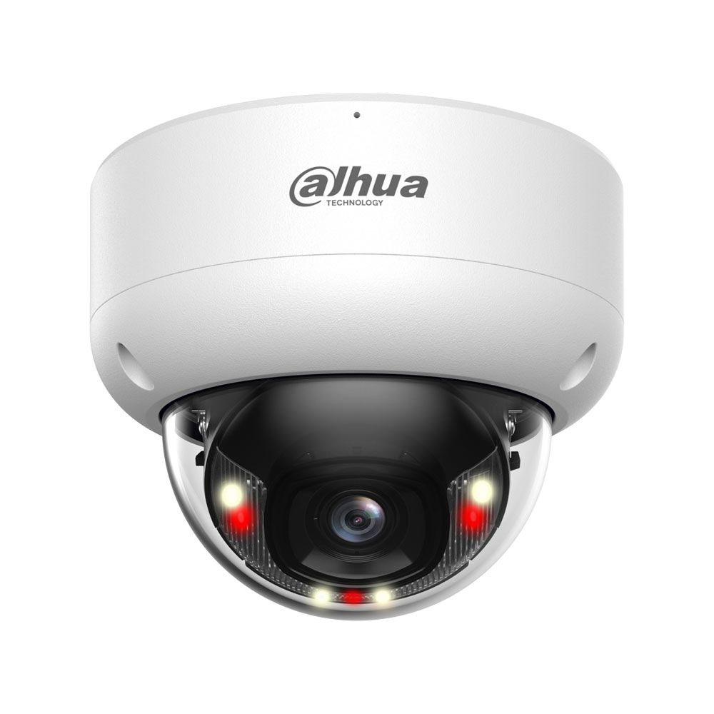 Domo IP Dahua WizSense 3 de 4MP con Smart Dual Light y óptica fija de 2,8 mm para exterior
