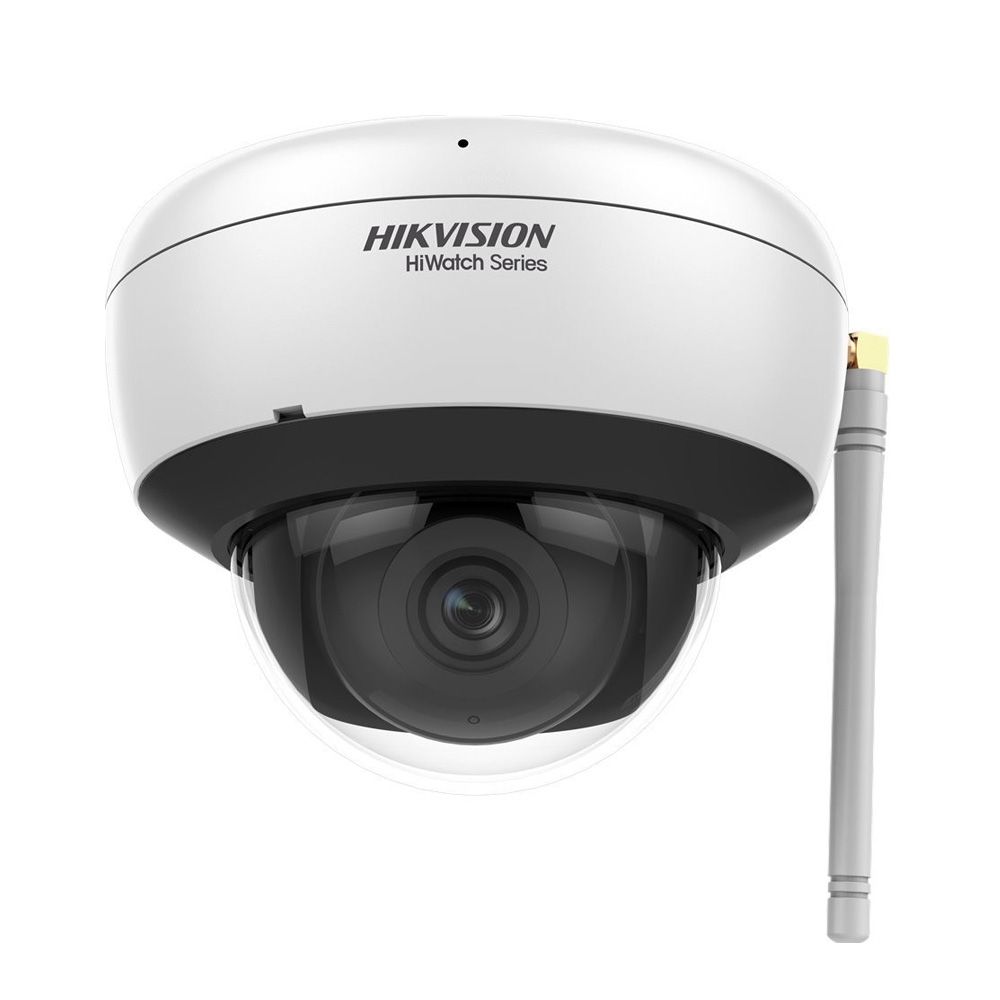 Domo fijo IP WiFi Serie HiWatchT de HIKVISION® de 2MP con iluminación infrarroja 30m, apto para exterior