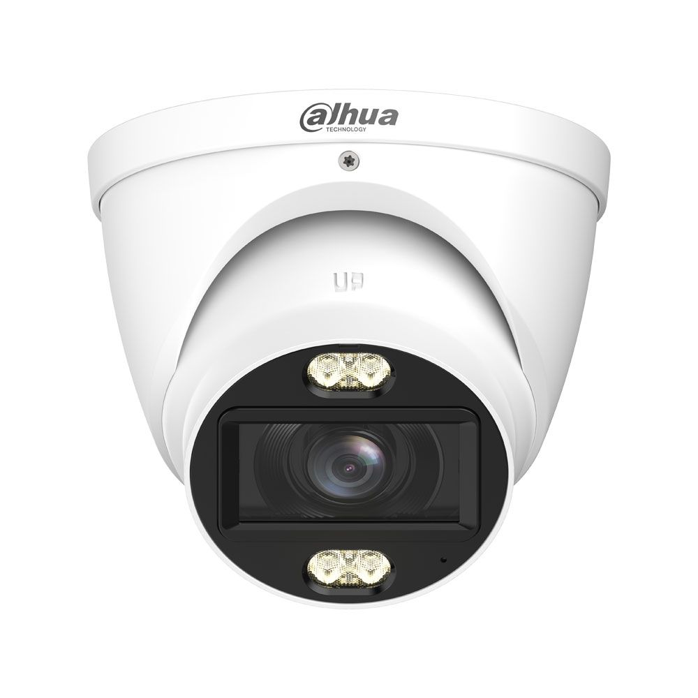 Cámara 4 en 1 Dahua Lite de 8MP con Smart Dual Light, micrófono y óptica motorizada para exterior