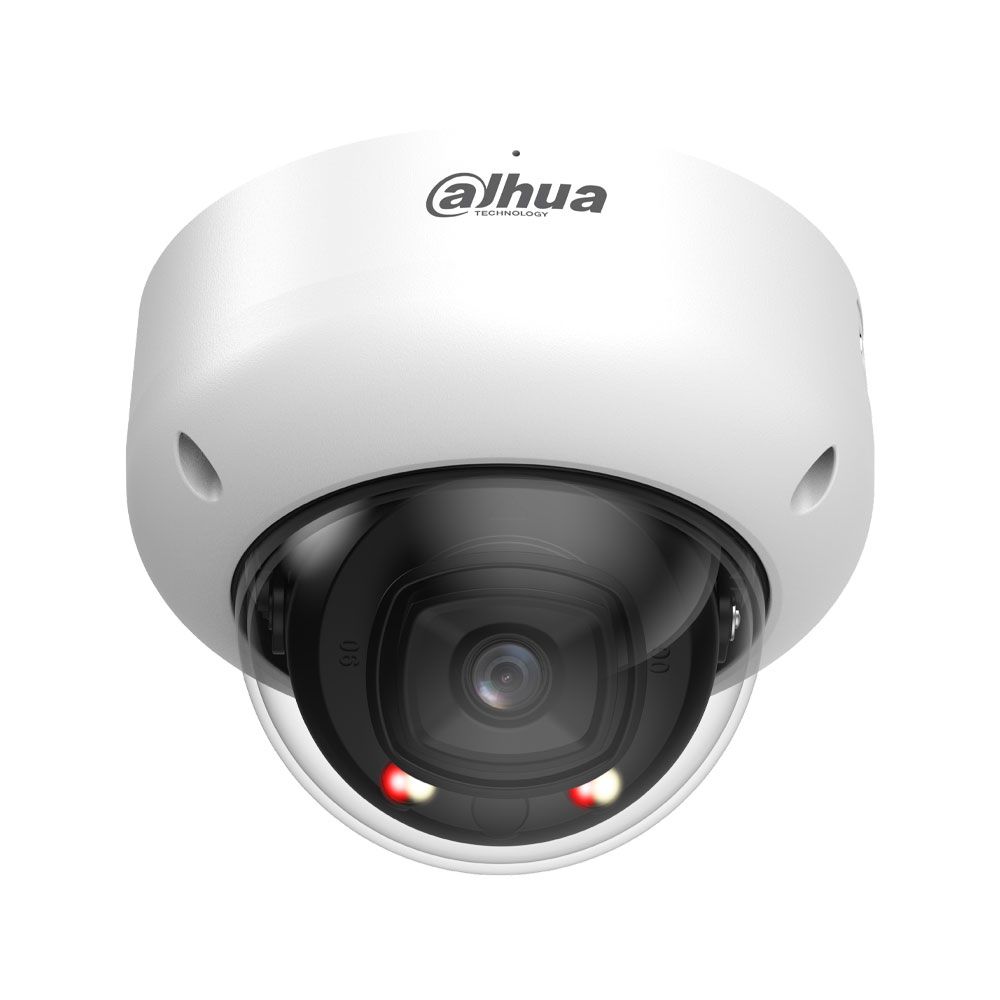 Minidomo IP Dahua WizMind 5 de 8MP con Smart Dual Light, IA y audio