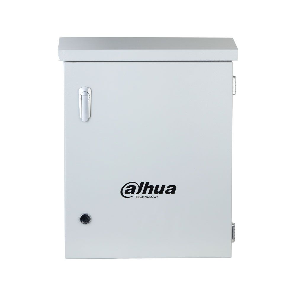 Caja de distribución eléctrica exterior Dahua con protección IP54 y montaje en poste