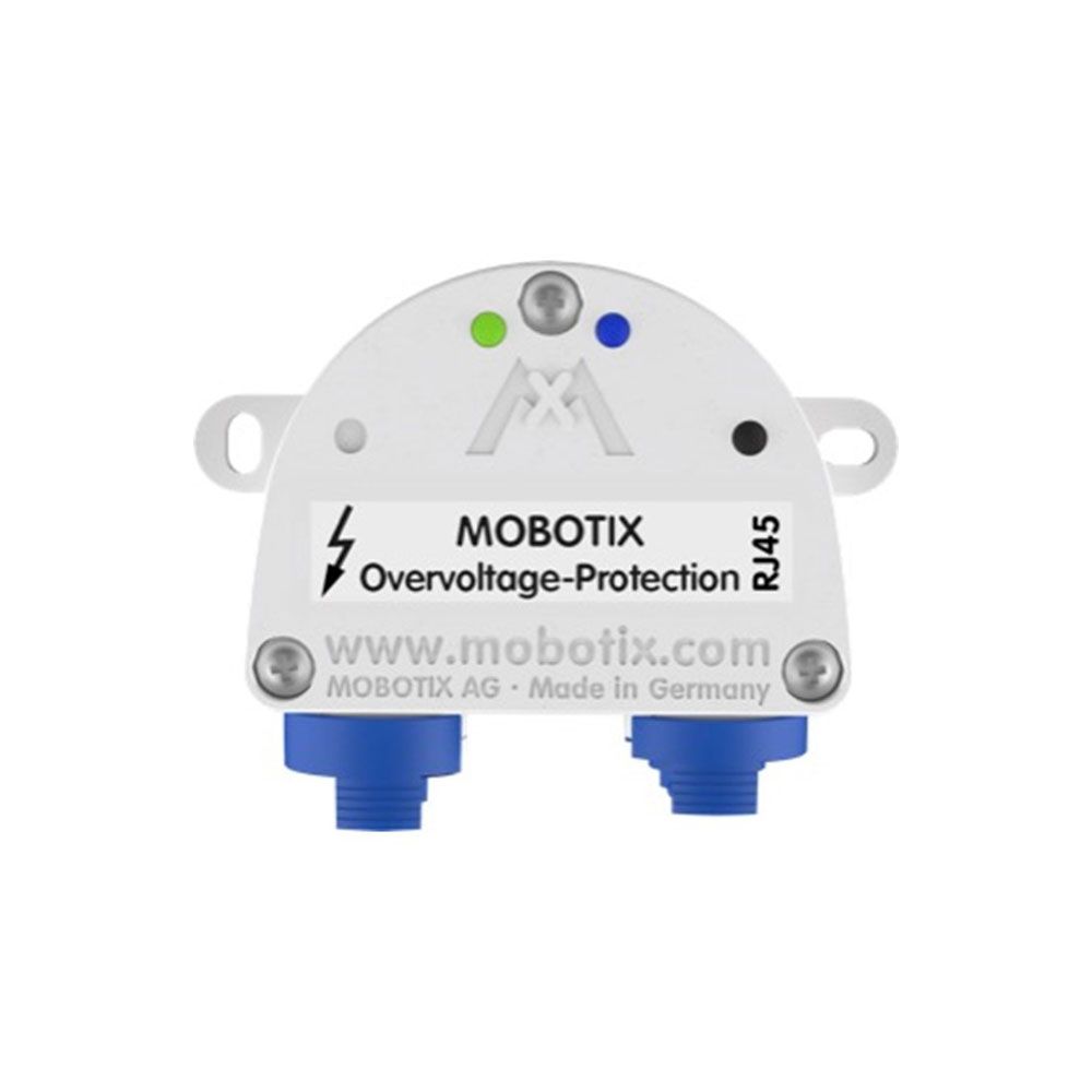 Caja de protección contra sobretensiones RJ45 MOBOTIX para cámaras IP PoE de exterior