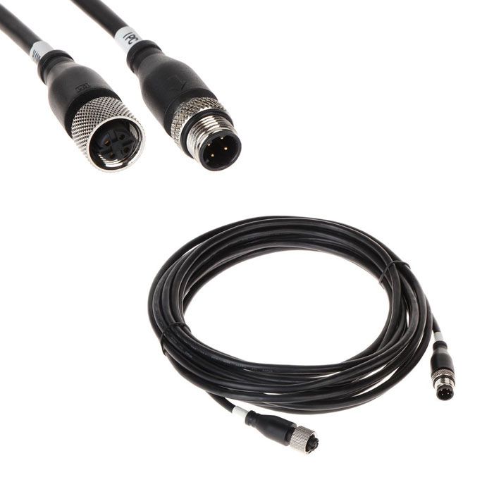Cable de red de 6 metros con conectores M12 macho-hembra