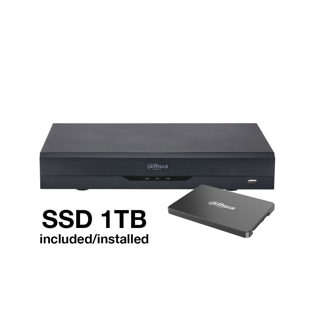 XVR Dahua 5 en 1 de 4 canales con SSD 1TB