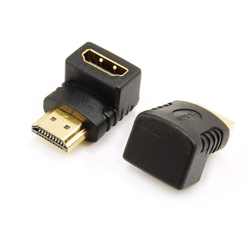 Conector en ángulo de 90° HDMI hembra a HDMI macho