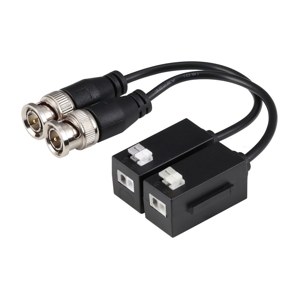 Pack de 2 transceptores pasivos de vídeo HDCVI/HDTVI/AHD/CVBS de 1 canal de transmisión en tiempo real de hasta 4K (CVI)