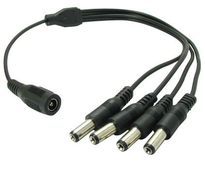 Cable DC distribuidor 1 hembra a 4 machos